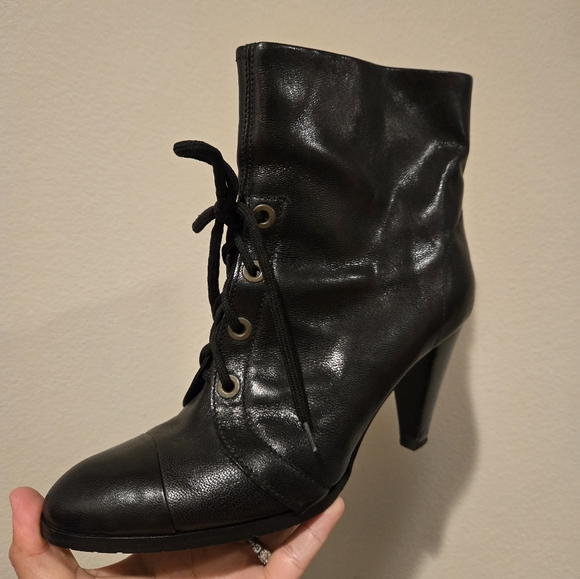 Derek Lam Leather Round Toe Ankle Boot